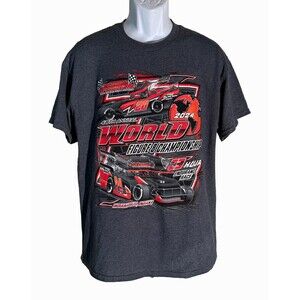 World Figure 8 Championship 2024 Endurance Car Race Short Sleeve T-Shirt Gray Lg